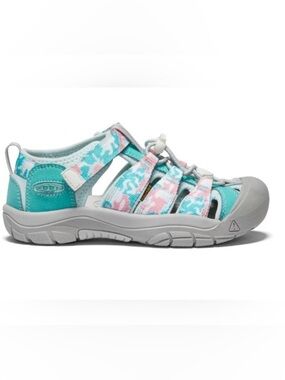 KEEN Newport Kids Size 4 H2 Kids Hybrid Water Sandals Pink Teal Velcro